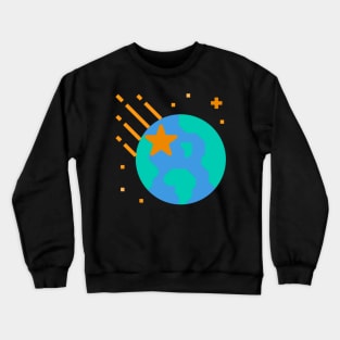 Copy of Planet earth icon sticker Crewneck Sweatshirt